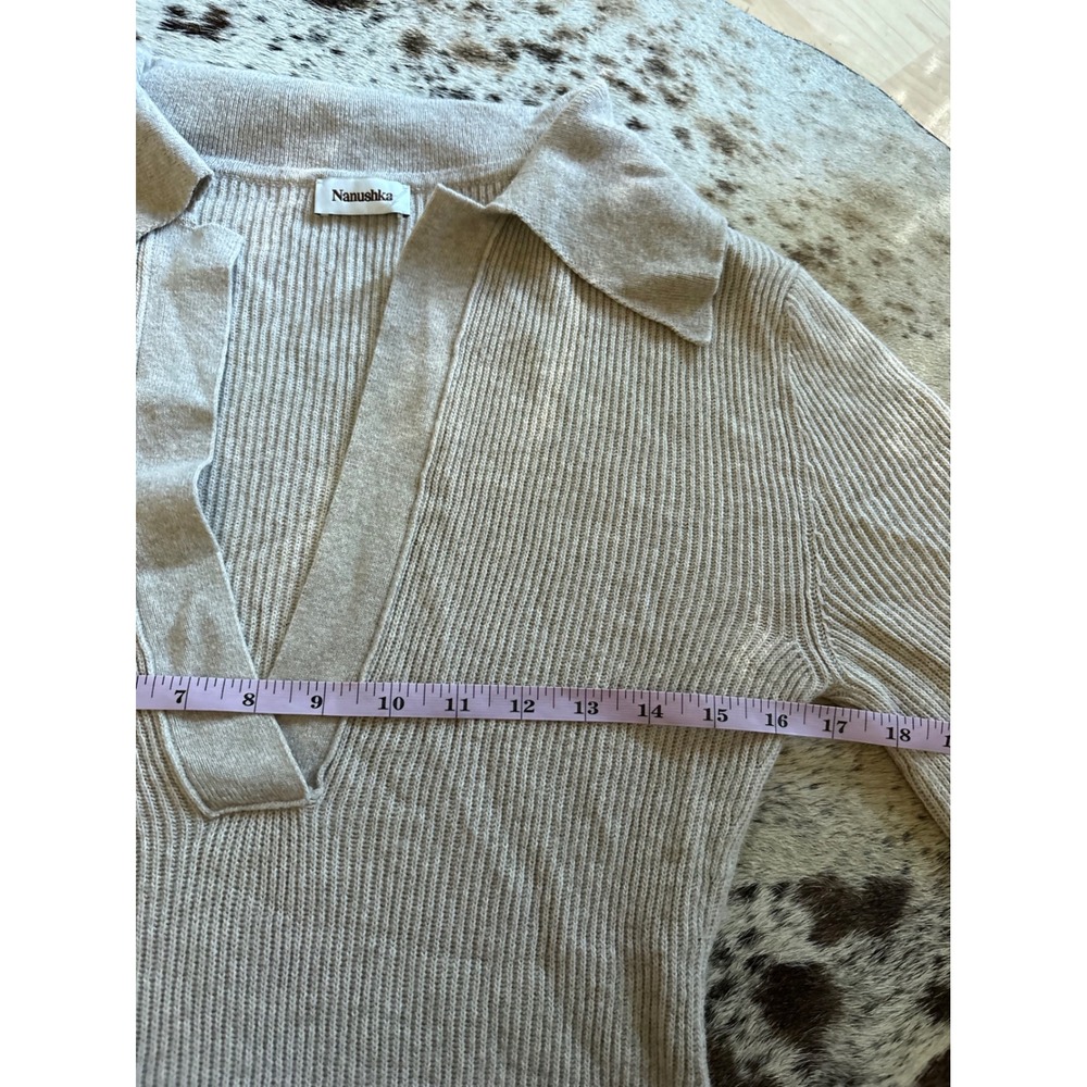NANUSHKA Azha Ribbed Knit Bodysuit Wool Blend Size Small - Picture 5 of 9